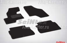 Коврики текстильные Seintex на нескользящей основе для салона Hyundai Santa Fe III 2012-2018