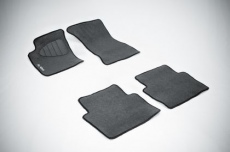 Коврики текстильные Seintex на нескользящей основе для салона Peugeot 206 1998-2011 Серые