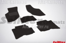 Коврики текстильные Seintex на резиновой основе для салона Hyundai i30 2012-2021 СЕРЫЕ