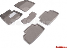 Коврики Seintex 3D ворсовые для салона Hyundai i30 2011-2021. Серый